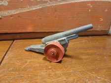Barclay Manoil Lead Army Cannon, Wood Wheels - Dime Store Grey Metal