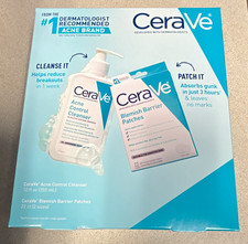 CeraVe Acne Control Cleanser 12 fl oz  Blemish Barrier Patches 22 ct Set