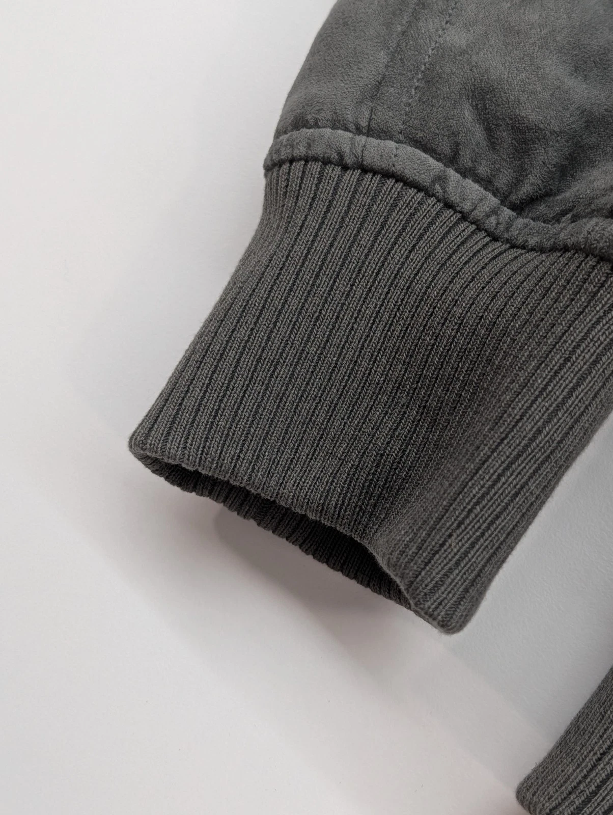 Banana Republic Mens Vegan Faux Suede Bomber Jacket Charcoal Gray Medium - product detail image 9