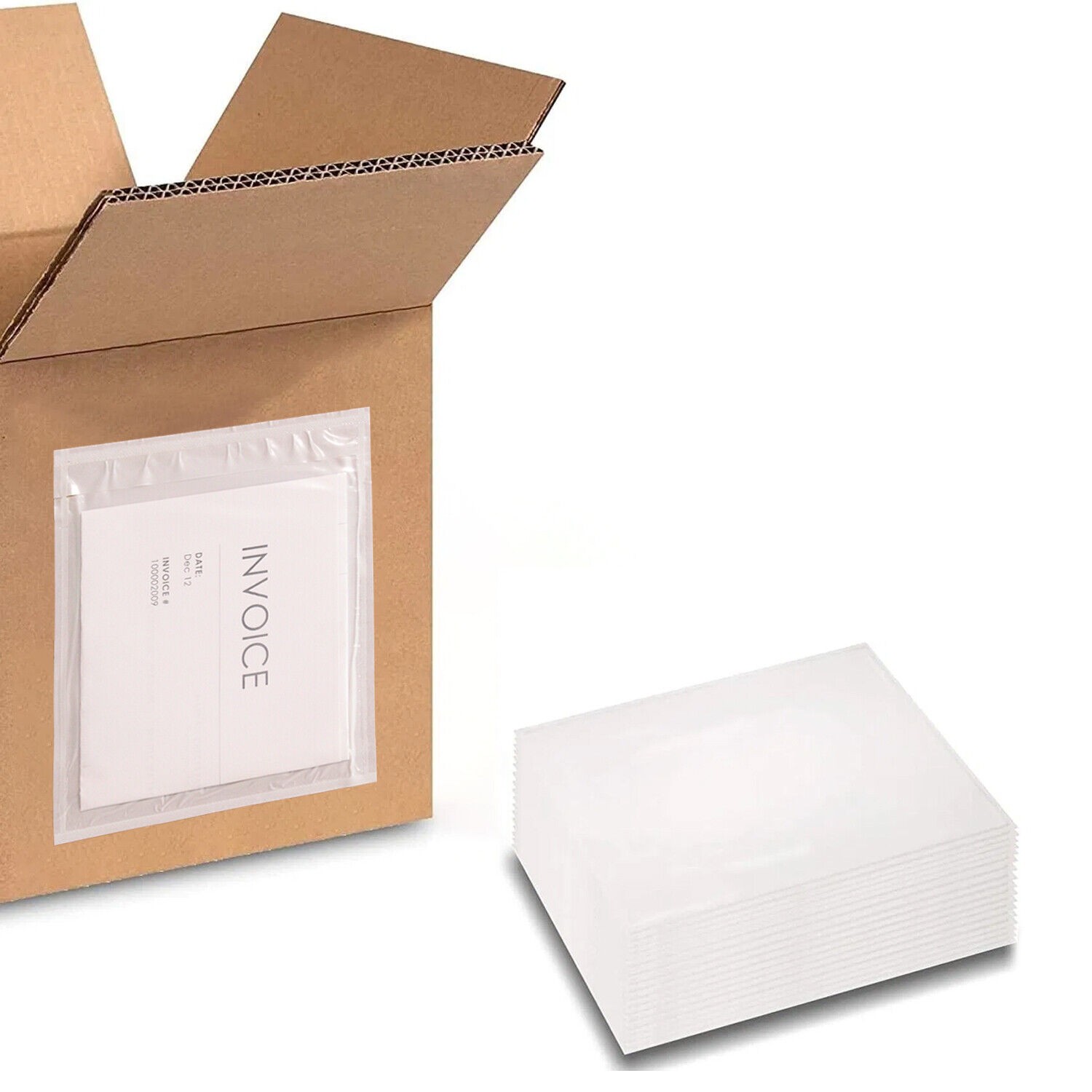 500 8" x 10" Clear Reclosable Packing List Shipping Label Envelopes Pouches