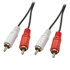 Stereo Audiokabel 2x RCA Male 1m vergoldet LINDY Audio Kabel