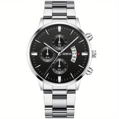 Men's Stainless Steel Quartz Wristwatch, Trendy, Business or Fashion, Affordable