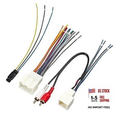 Radio Wiring Harness RCA Plug with 12V to 5V Step Down Converter Kit for 2000