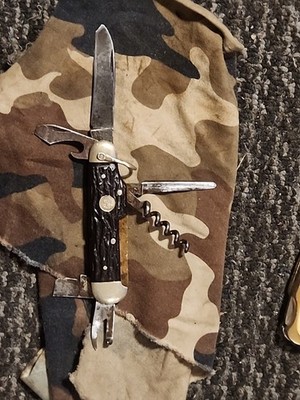 Boker Tree Brand #182 Scout Knife  Solingen Germany , Has One Broken Blade