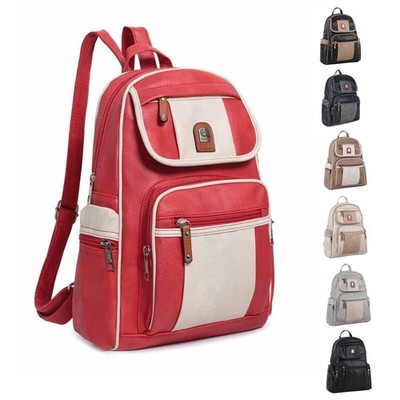 DAMEN City RUCKSACK BACKPACK Schultertasche Leder optik Freizeit Urlaub Outdoor