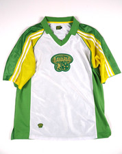 Vintage Bavaria Beer Brazil Soccer Jersey Mens Large Short Sleeve Football Kit