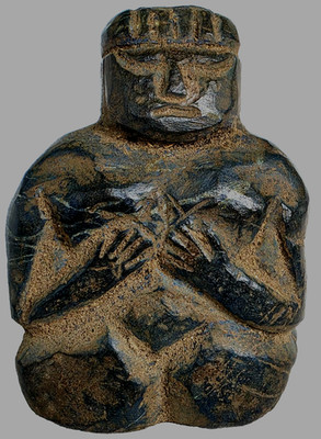 2000 BC Ancient Neolithic Era Carved Stone Statue Goddess Idol Figure Worshiper