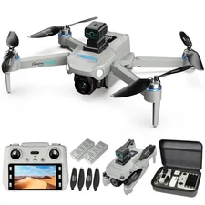Drone with 4K UHD for Adults,S159 GPS Drone Brushless Motor,Upgraded 4.5" Screen
