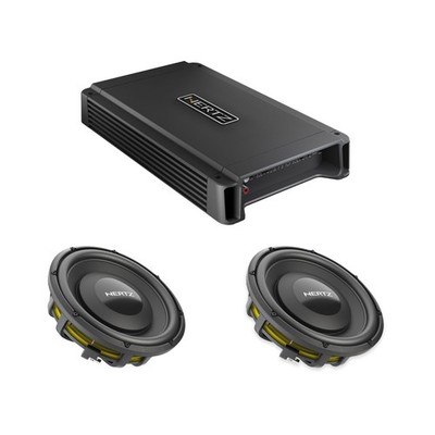 Hertz HCP 1DK Amp + Dual MPS 250 S4 10in Shallow Subwoofers
