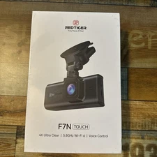 New Dash Cam Redtiger F7N Touch 4K 128GB Card 5.8G WiFi GPS Voice Control Sealed