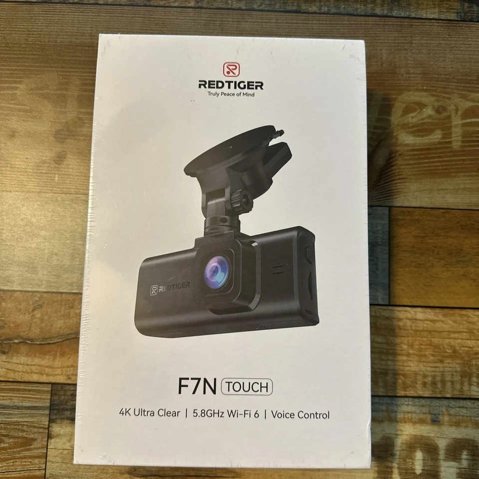 全新 Dash Cam Redtiger F7N Touch 4K 带 128GB 卡 5.8G WiFi GPS 语音控制 — 第 2/4 张图片