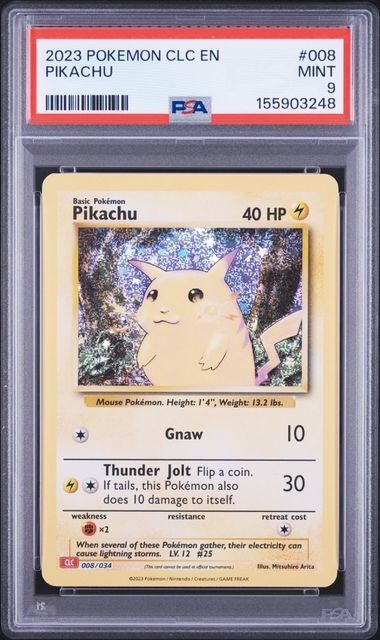 2023 Pokemon CLC EN Pikachu 008/034 PSA 9