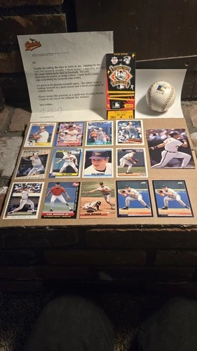 Cal Ripken Jr Lot Fan Letter, 1994 All-Star Ticket Stub, Signed Baseball + Cards