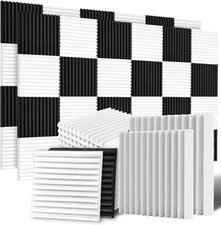 12-96PCS Acoustic Wall Panels Studio Sound Noise Proofing Insulation Foam white
