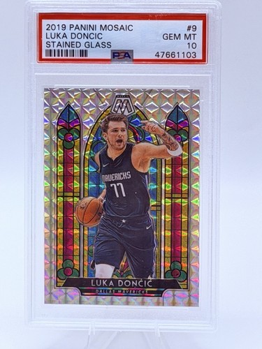 Luka Doncic #9 2019 Panini Mosaic Stained Glass card