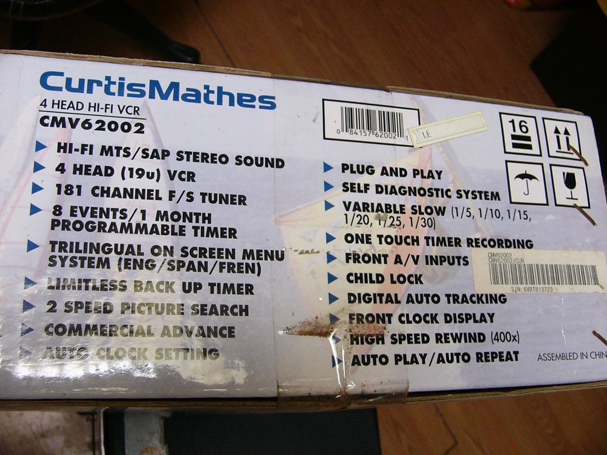 BASS HYPER METHOD4　VHS NEW Curtis Mathes CMV42002 HiFi 4 Head video cassette recorder VHS