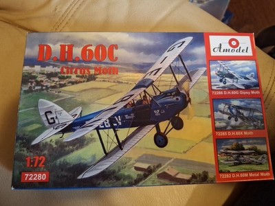 Amodel D.H.60C Cirrus Moth 1/2  Model Kit Parts Sealed Us SELLER