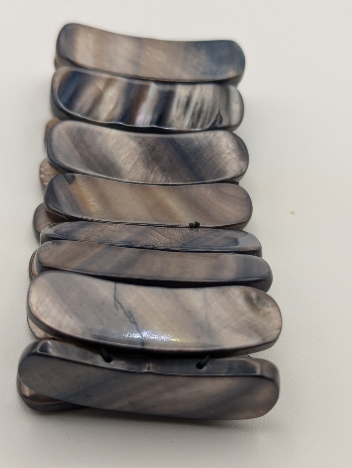 Brown Shell Stretch Bracelet – Reversible – Uniqu… - image 6