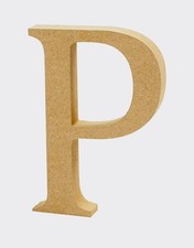 3D Wooden P Alphabet Letter Free Standing Hanging MDF Decorate Personalise 8cm