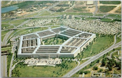 Vintage The Pentagon Arlington Virginia Aerial View Postcard Unposted