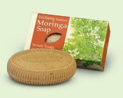 WANTHAI Gesicht Körper Seife Moringa PeelingBehandlung Kräuter Aufhellen Haut 80g.