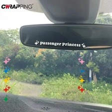 Passenger Princess Car Window Rearview Mirror Vinyl Decals   2pcs Waterproof S