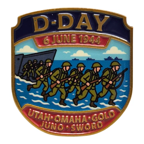 D-Day Enamel Pin Badge