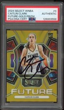 2024 Select WNBA Caitlin Clark 4 Select Future Gold Prizm /10 Auto PSA Authentic