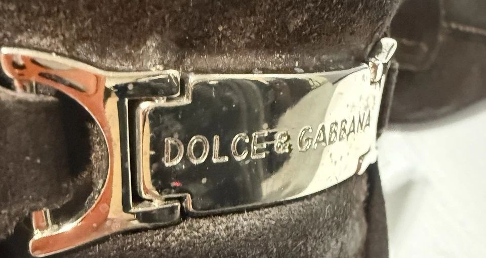 Dolce & Gabbana D&G 男式麂皮绒一脚蹬乐福鞋 US 10 — 第 4/4 张图片