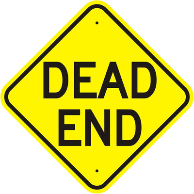 Dead End Sign 12x12 Inch Reflective Aluminum Warning Sign with Pre Drilled Holes