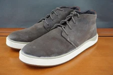 OluKai Papaku Ili Shoes Mens 11.5 Brown Leather Casual Chukka Sneakers Lace Up