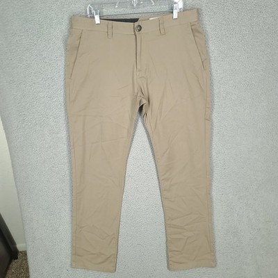 Volcom Pants Mens 36 X 33 Brown Straight Leg Skateboard 