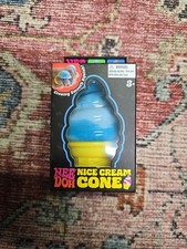 BLUE NeeDoh NICE CREAM CONE Ice Cream Swirl Squishy Toy NEE DOH Stress Ball