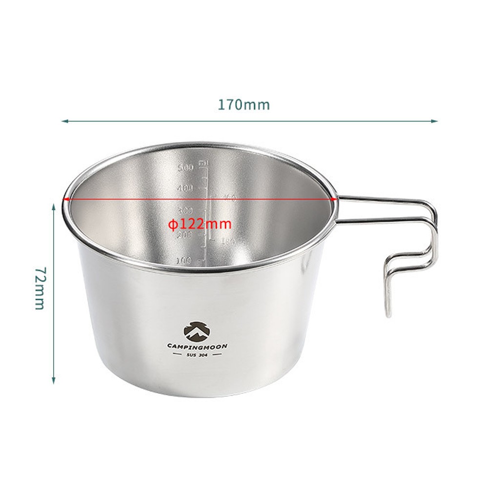 S369 Outdoor Stainless Steel Sierra Bowl 600ml Large Capacity Picnic Tableware P