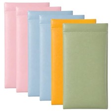 6 Pcs Leather Sunglasses Case, Sunglass Sleeve with Auto Closure, PU Soft