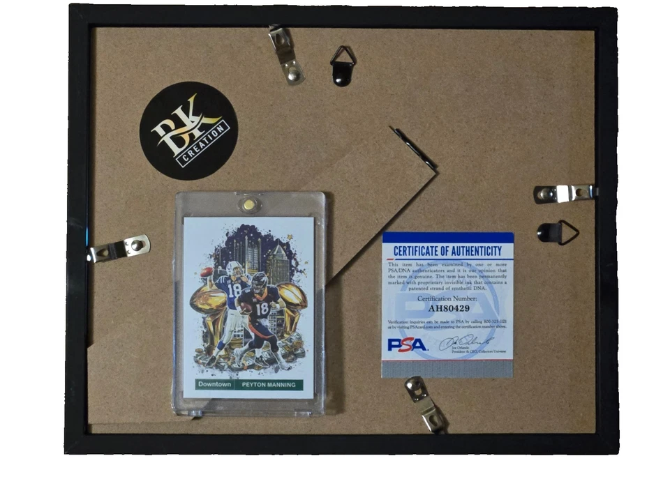 Peyton Manning Autographed & Framed Colts & Broncos 5x7 PSA Auto Certified Lot - Image 3 of 4