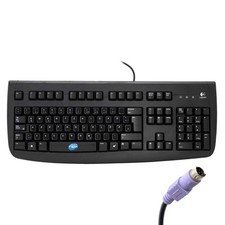 Logitech Deluxe 250 Tastiera Ps2 Ps/2 Layout Tedesco De Adesivi Preapplicati_