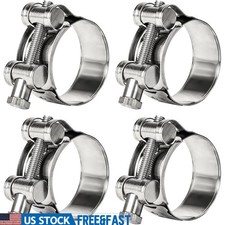 Stainless Steel T-Bolt Hose Clamps Heavy Duty Leak Proof Design Easy Install New