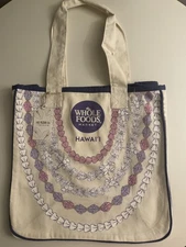 NEW Whole Foods x Tag Aloha Hawaii Exclusive Crown Flower Lei Rope Tote Bag