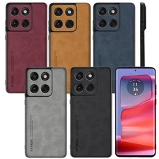 For Moto G86 Moto G100 Pro Nubuck Leather Fabric Coated Hard case back cover