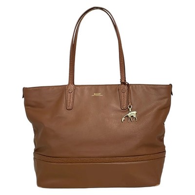 BALLY Vichy. - Brown Leather Tote Bag