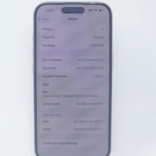 Apple iPhone 15 128 GB blu sbloccato NTLY3LL/A - Foto 4 di 10