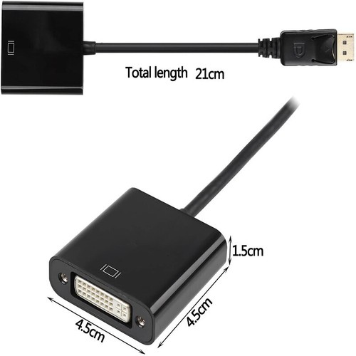 NEW DisplayPort DP Male to DVI Female Adapter Cable Converter for Laptop PC - Picture 6 of 6