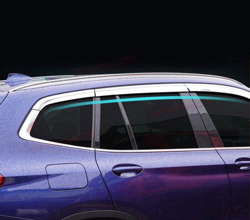 For BMW X3 2018-2024 silver Window Visor Vent Sun Shade Rain Guard Shield trim - Picture 10 of 10