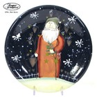 Certified International TWILIGHT SANTA - BROWN 8" Dessert Plate Mary Baxter Mint