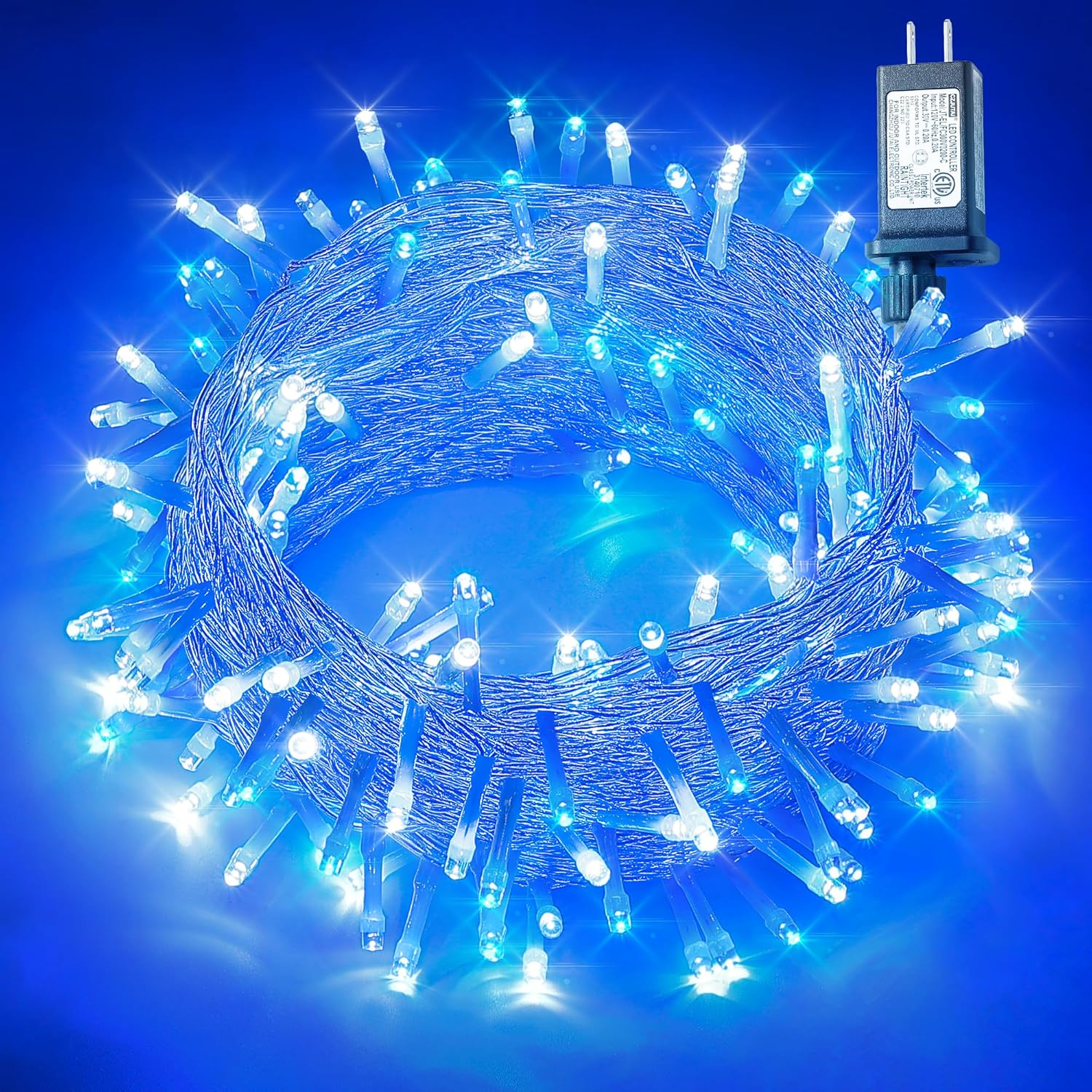 Oopswow 100 LED 33Ft Christmas String Lights with 8 Modes Extendable Decor