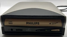 Vintage Philips CD-RW External Drive PCRW464k47 CDRW400 Series 4x4x6 USB 2.0