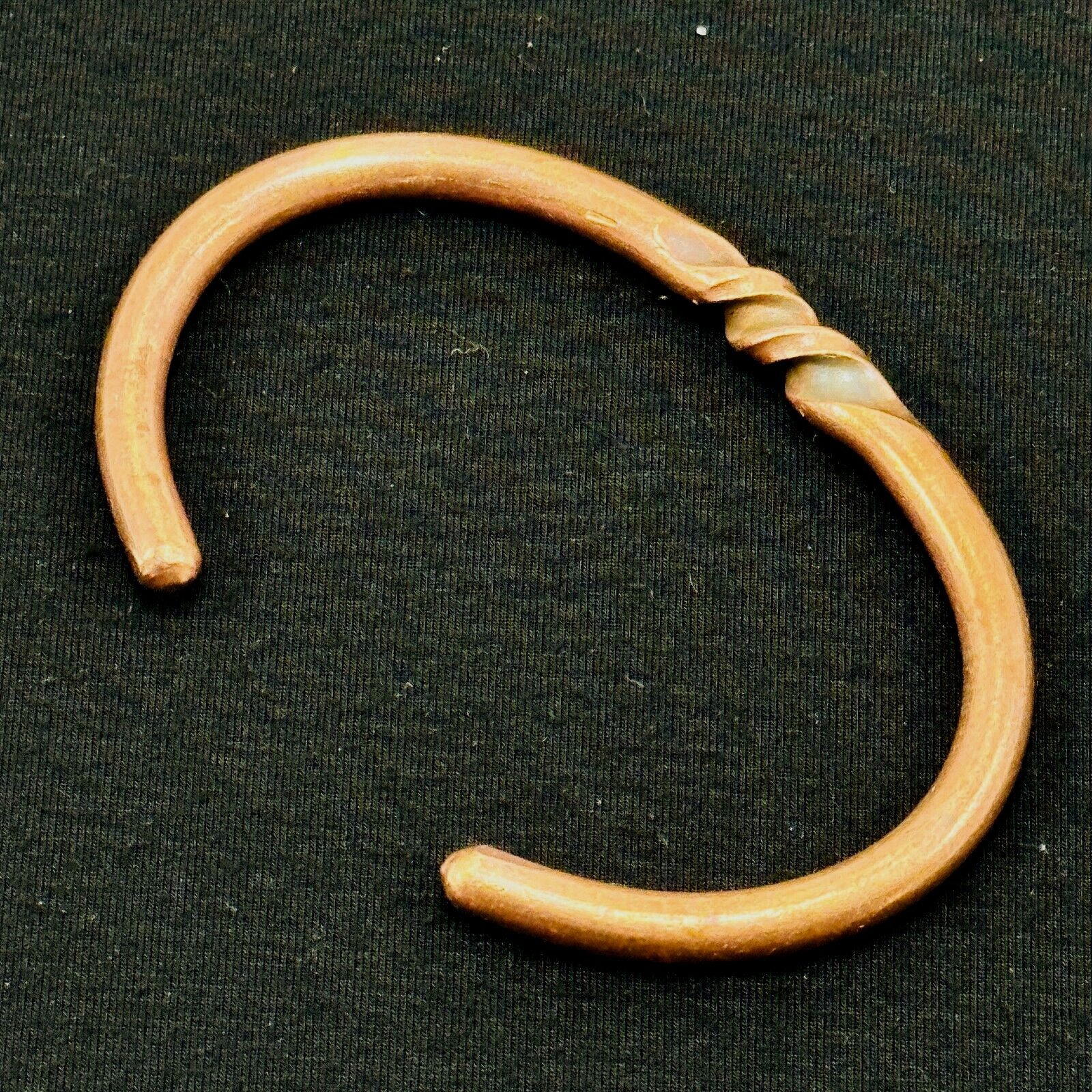 Bracelet Solid Copper Adjustable Twist Design Hea… - image 2