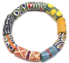 Handmade Ghana Sunset  bracelet-African Trade Beads-Ghana