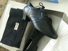 Capezio Mens 1. 75" Standard Ballroom Shoe,Black Soft Leather,Choice Sz Med NWB